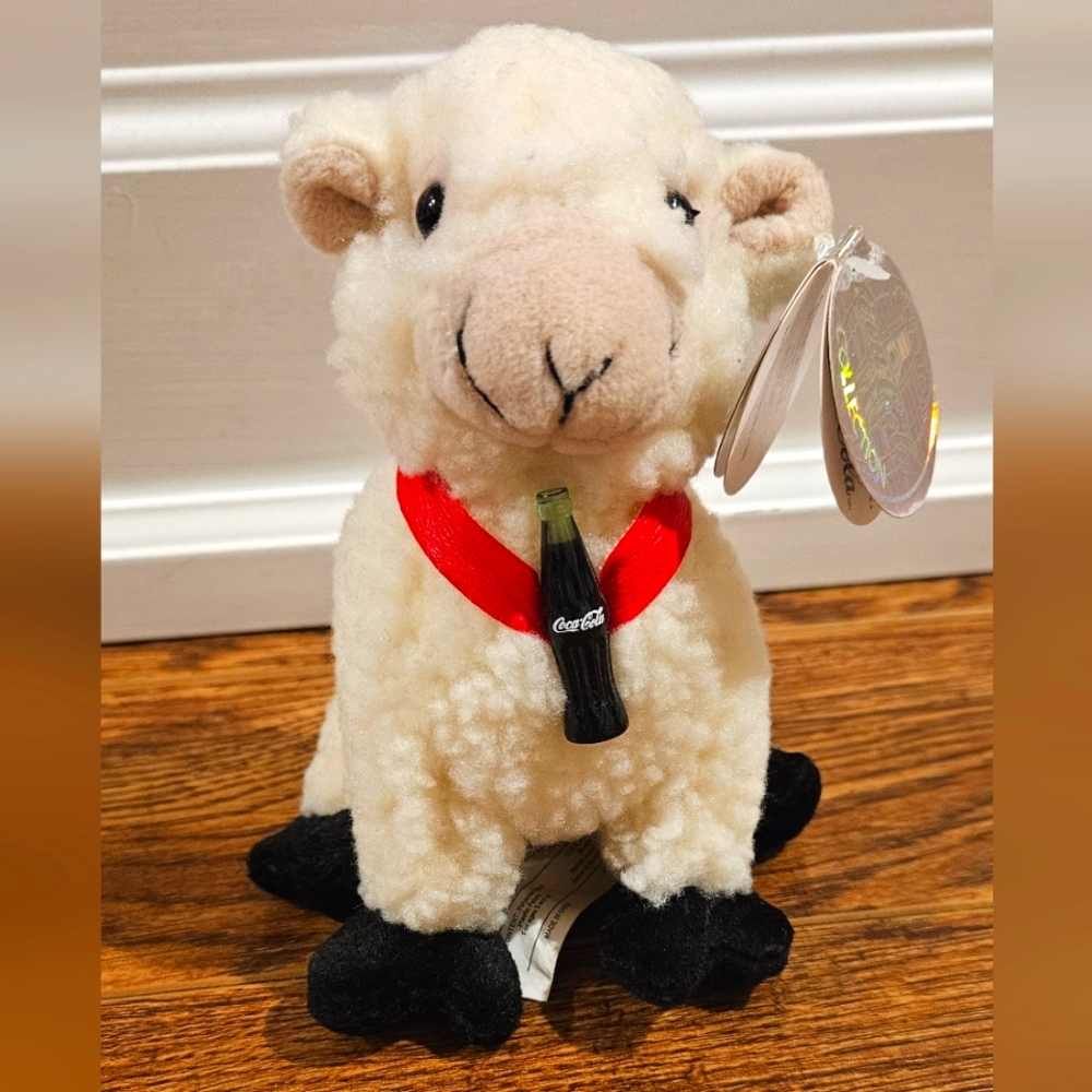 Vintage Coca Cola Ireland Woolsey the Sheep Plush Stuffed Animal